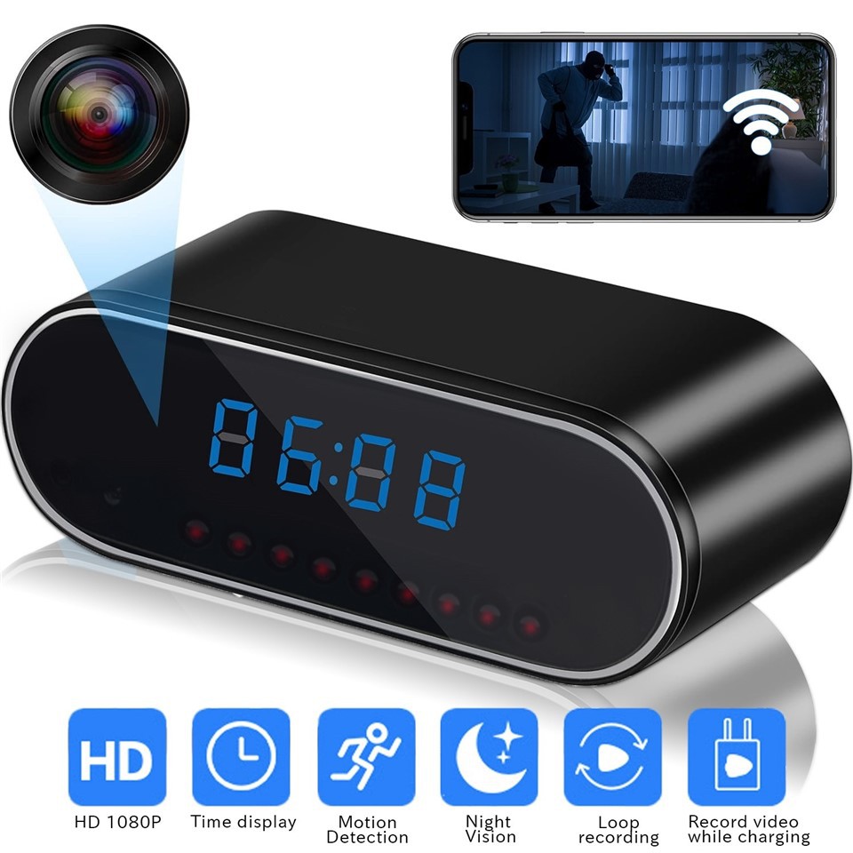 best alarm clock spy camera with audio
